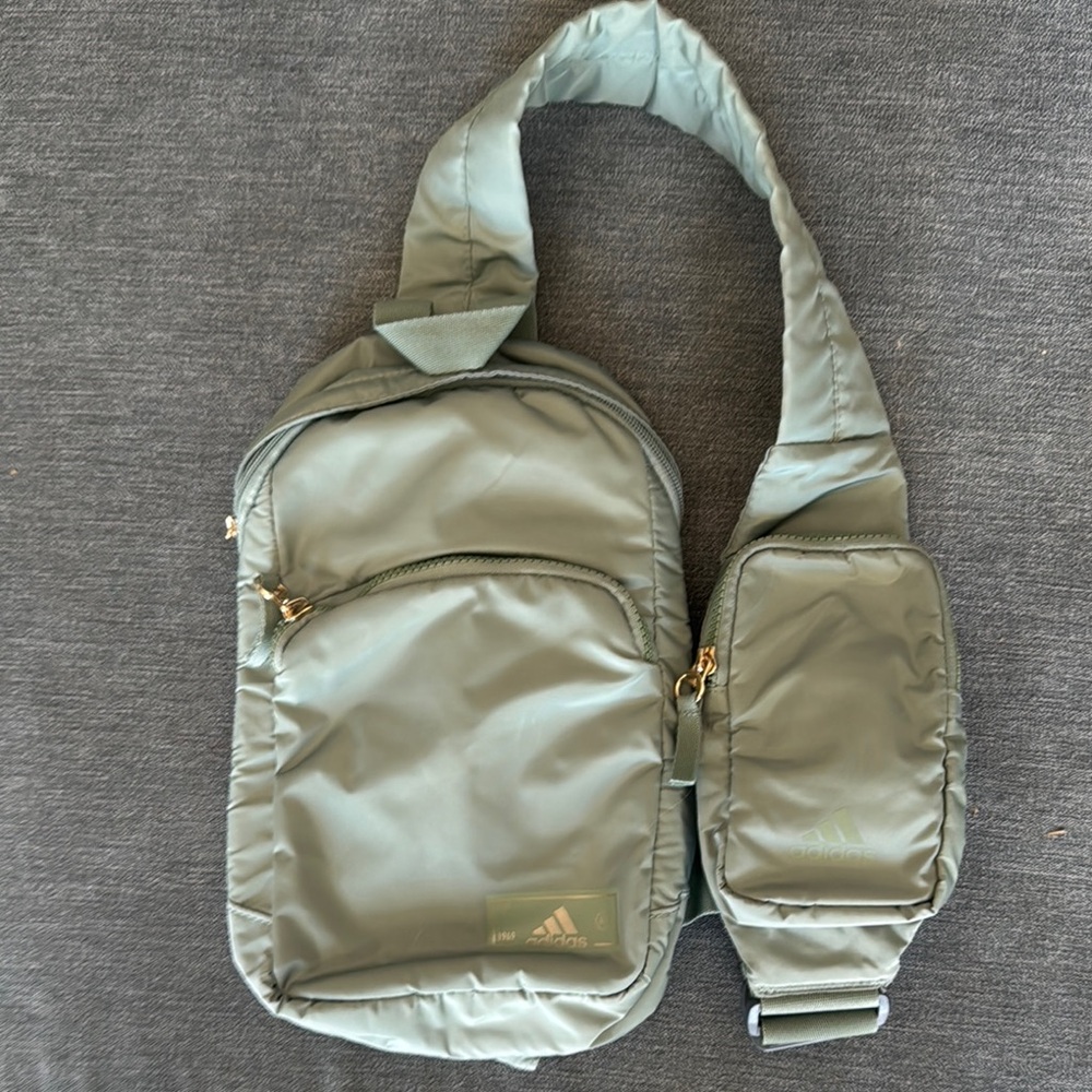Adidas Essentials Green Crossbody Sling Bag